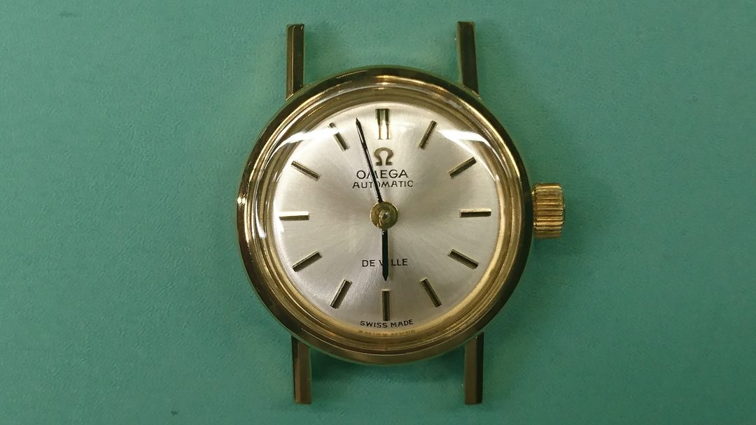 新潟で時計修理オーバーホール時計電池交換をするならBROOCH時計修理工房　OMEGA　DEVILLE　アンティーク　555.003のオーバーホール