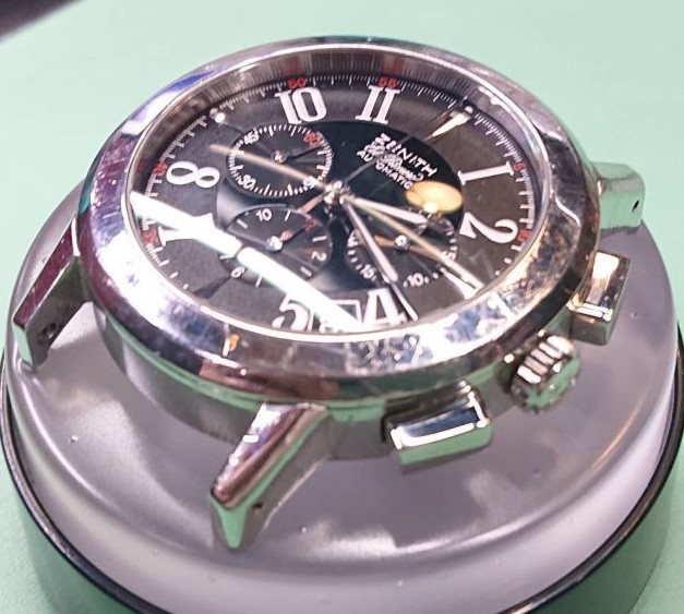 ゼニス　エルプリメロ　ポリッシュ、部品交換　時計修理は新潟市ブローチ時計修理工房へ！