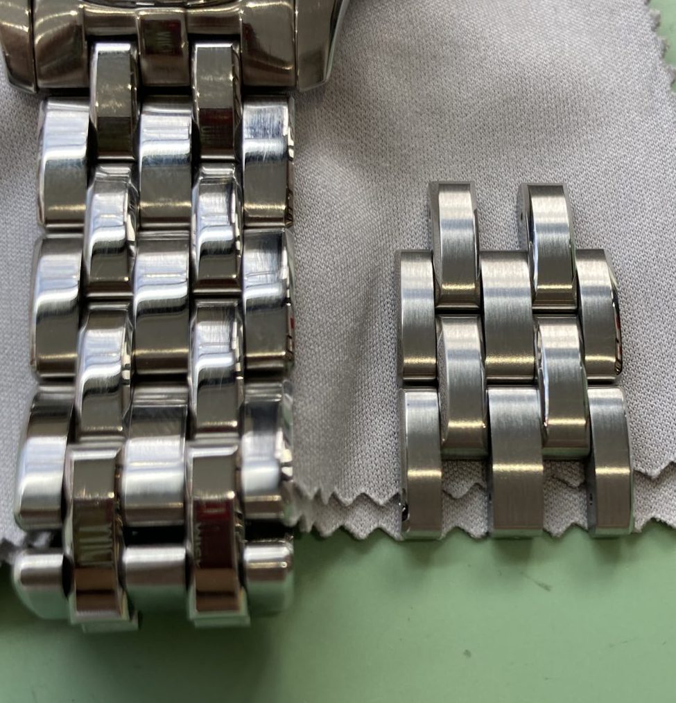 ハミルトン　ケース、ブレスポリッシュ(外装磨き)　修理は新潟市ブローチ時計修理工房におまかせください！
