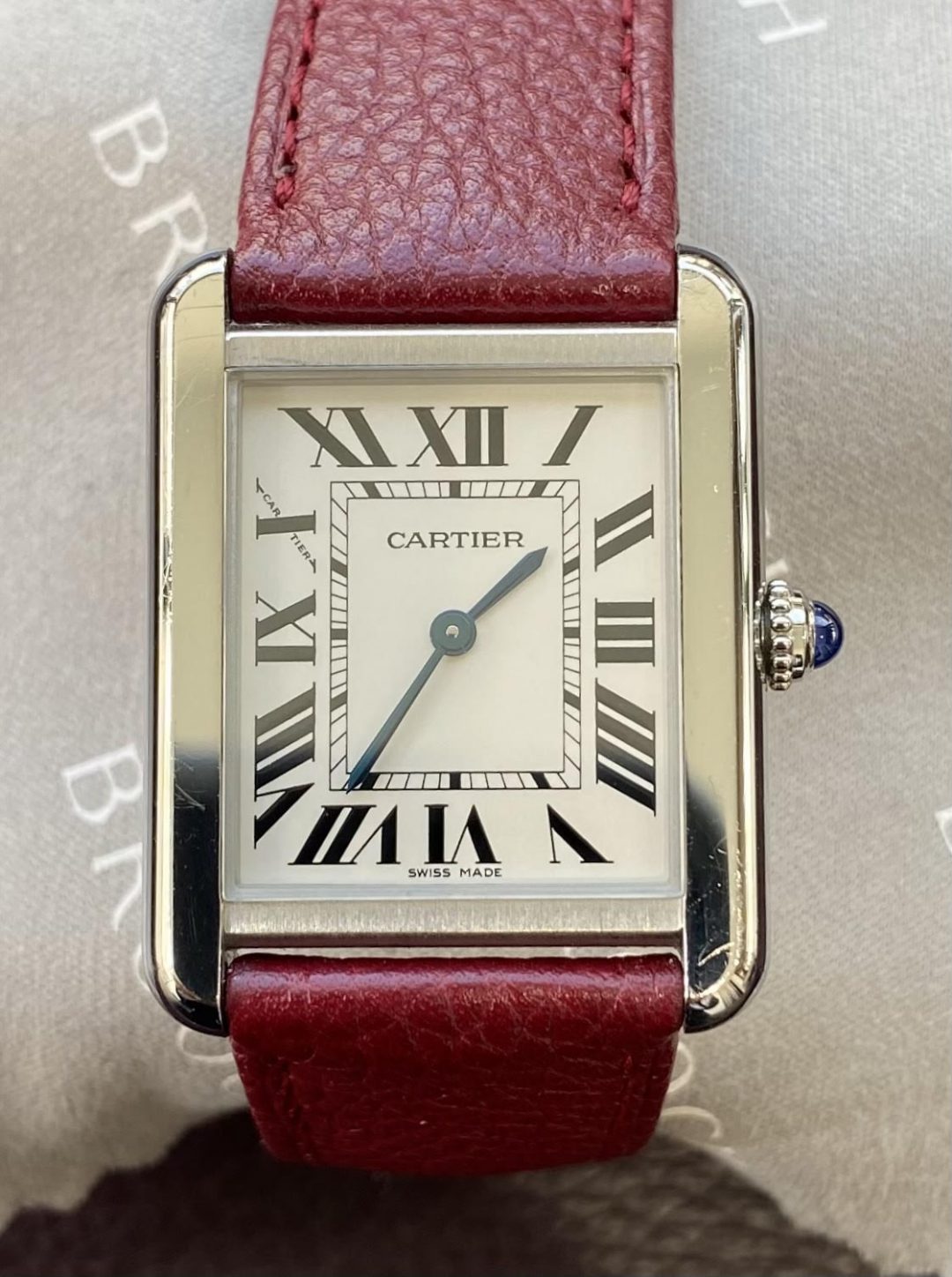 Cartier－カルティエ－ タンクソロ Ref.558584UX 電池交換 修理 | BROOCHブローチ時計・宝石修理工房