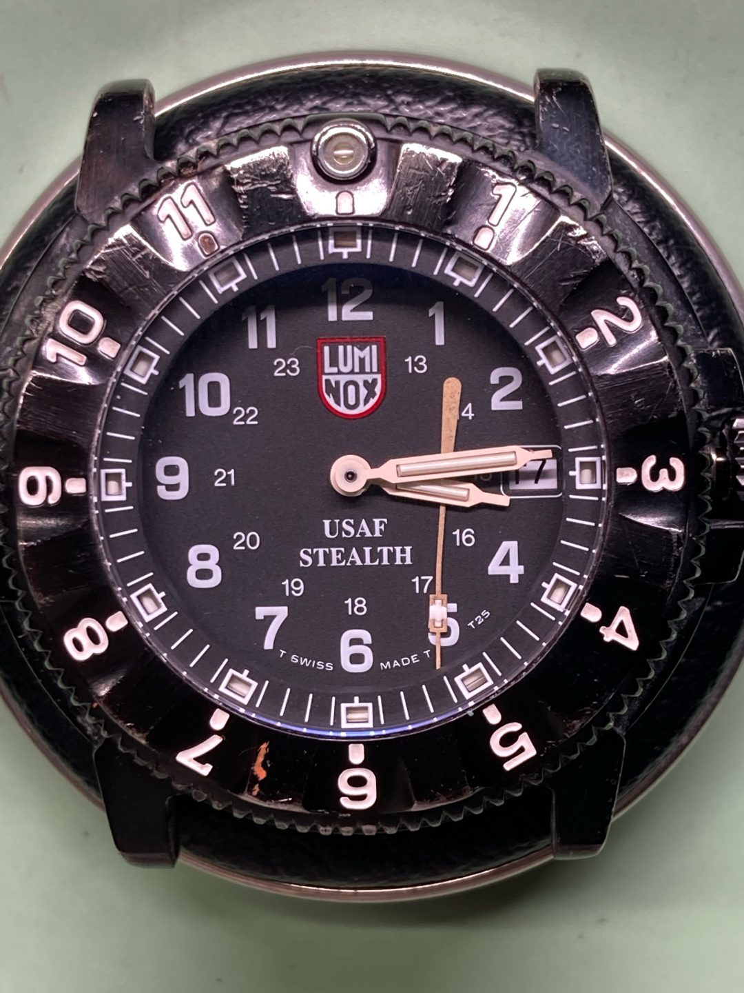 ルミノックス　針付け直し　時計修理は新潟市ブローチ時計修理工房におまかせください！