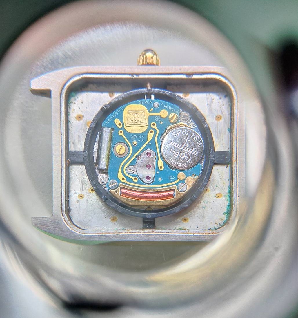 ウォルサムの電池交換オーバーホール外装磨きは新潟万代ブローチ時計修理工房