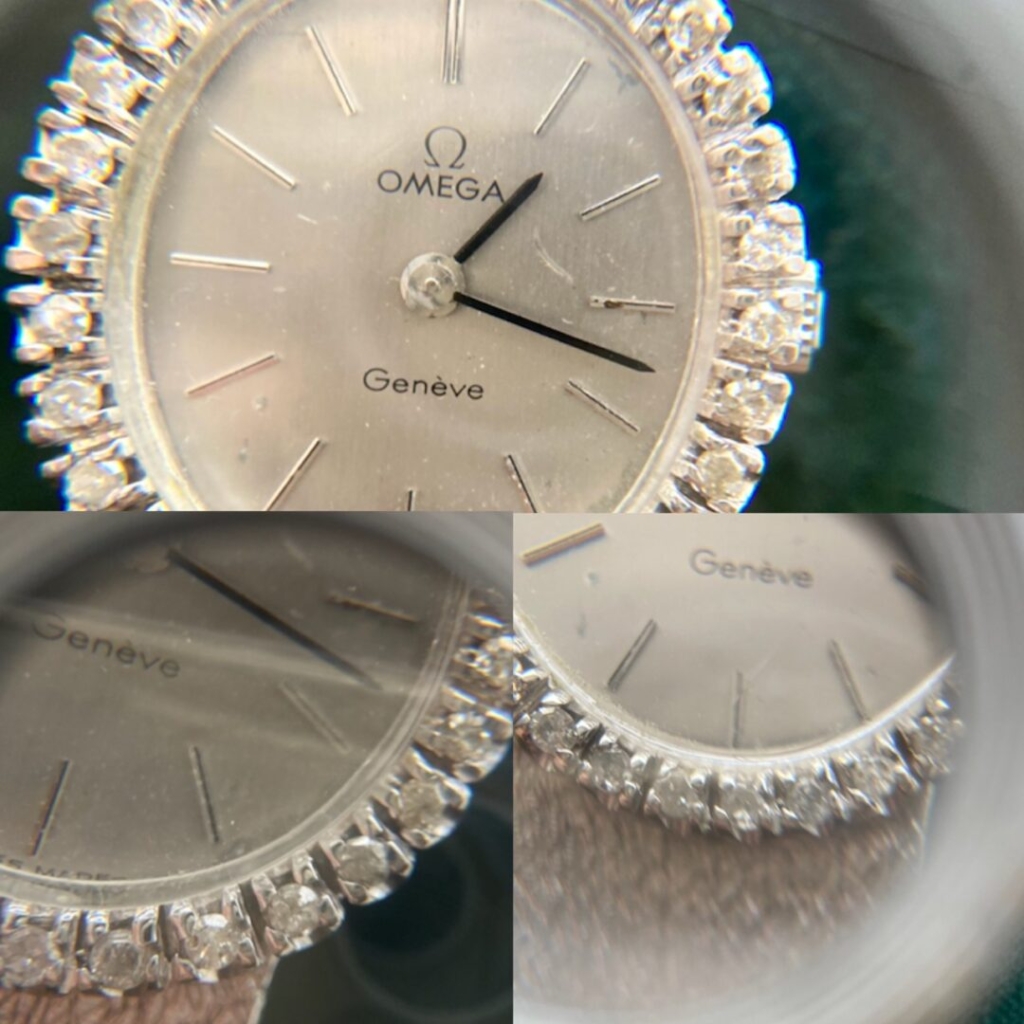 ダイヤモンドベゼルのオメガ時計