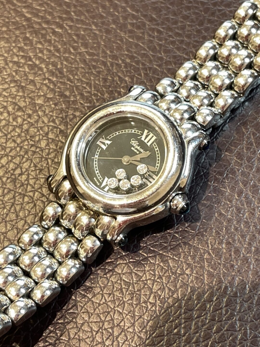 ショパール HAPPY SPORT ダイヤモンド ベルト交換可能 - 腕時計