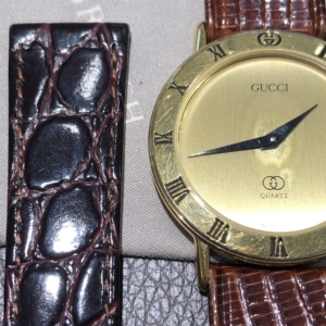 【GUCCI】グッチ 3000M クオーツ式２針腕時計のベルト交換承りました