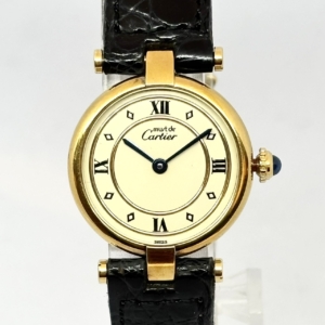 Cartierの丸形腕時計